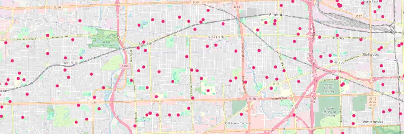 exurban school map