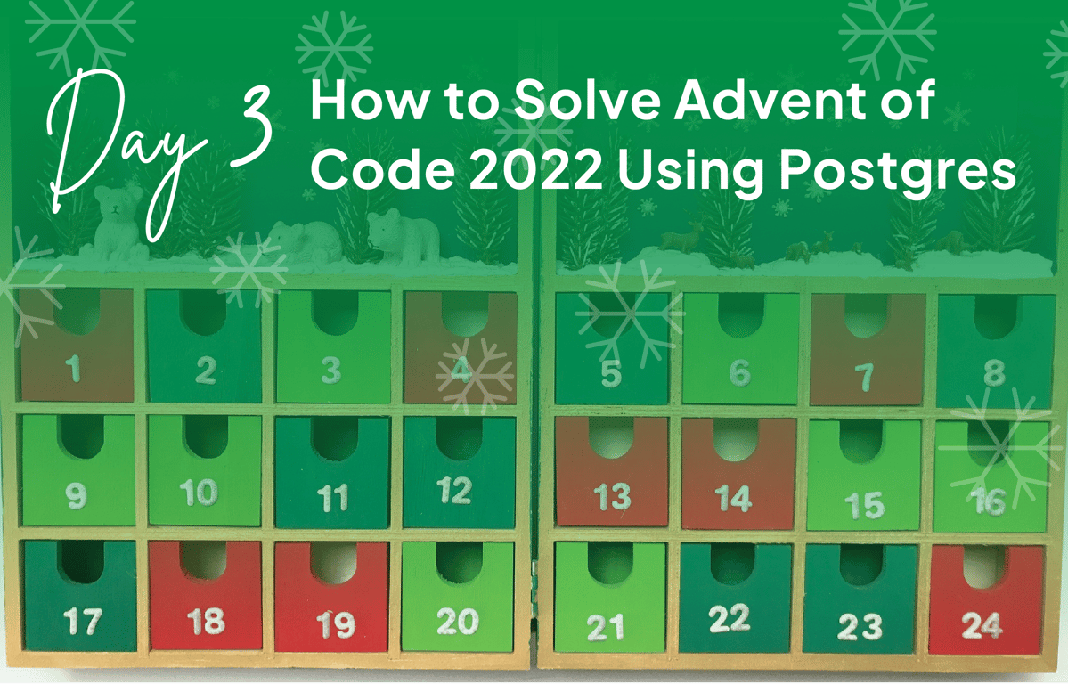 How to Solve Advent of Code 2022 Using Postgres - Day 3