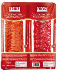 Chorizo y salchichón Froiz extra 2x100 g