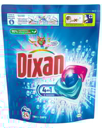 Detergente Dixan trio caps azul 24 lavados