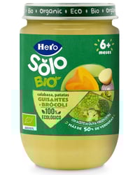 Hero Baby Solo calabaza, patatas, guisantes y brócoli ecológico 190 g