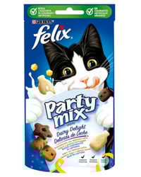 Snack Felix gatos Party Mix Delicias leche 60 g