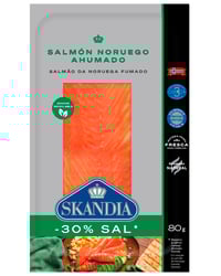 Salmón Noruego Skandia Ahumado menos 30% de sal 80 g