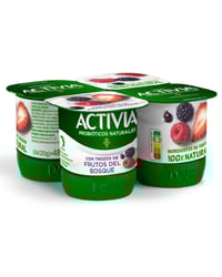 Activia con frutas del bosque 4x120 g