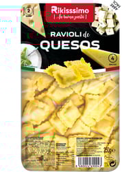Pasta fresca Rikisssimo Ravioli rellena de Quesos 250 g