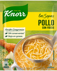 Sopa Knorr pollo con fideos sobre 63 g