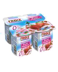 Yogur Froiz 0% con trozos de fresa 4x125 g