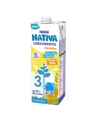 Preparado lácteo infantil Nestlé Nativa Crecimiento +1 con cereales 1 L