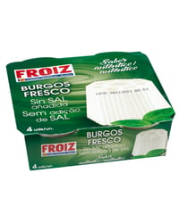 Queso fresco Burgos Froiz sin sal 4x62,5 g