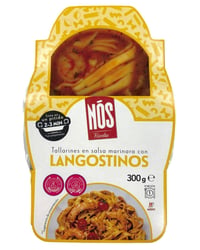 Tallarines en salsa marinara con langostinos Nós 300 g