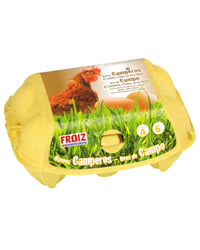 Huevos Froiz Camperos de gallinas sueltas en el gallinero Categoria A Clase M/L 6 u