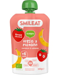 Pouch Smileat ecológico fresa y plátano 100 g