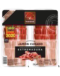 Jamón curado Navidul de Extremadura medias lonchas 2x69 g