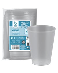 Vaso polipropileno reutilizable Best Products 500 cc 4 u