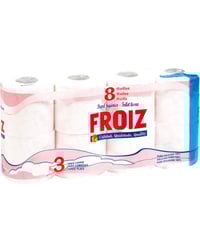 Papel higiénico Froiz triple capa 8 rollos decorado 21 m