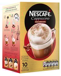 Café Nescafé cappuccino descafeinado 10 sobres 125 g