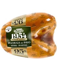 Pechuga de pavo natural ElPozo 1954 asada con madera de haya 95% carne kg