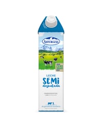 Leche Asturiana semidesnatada brik 1 l