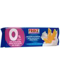 Galletas barquillo Froiz rellenas con sabor a nata 0% azúcar añadido 210 g