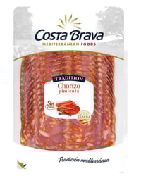 Chorizo extra a la pimienta Costa Brava finas lonchas 100 g