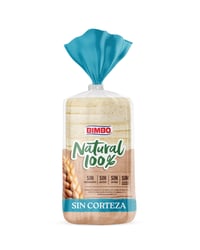 Pan de molde Bimbo Natural 100% sin corteza 450 g