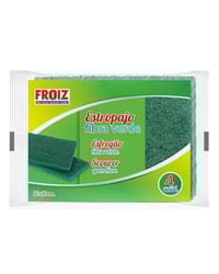 Estropajo Froiz fibra verde 16x12 pack-4