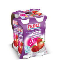 Yogur Froiz líq.s/lact. 0% fresa 4x159 g