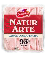 Jamón cocido Naturarte extra 93% carne 120 g