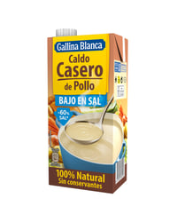Caldo casero Gallina Blanca de pollo bajo en sal 100 % natural 1 l