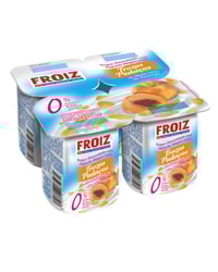 Yogur Froiz 0% con trozos de melocotón 4x125 g