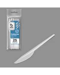 Cuchillo Blanco Reutilizable Best Products 25 u