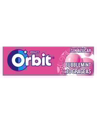 Chicle Orbit bubblemint grageas 10u