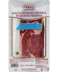 Jamón serrano Froiz reducido en sal lonchas 150 g