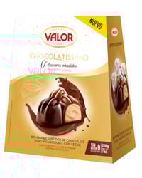 Bombones Valor Selección Oro 0% azúcares añadidos bote 200 g