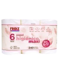 Papel higiénico Froiz Maxi doble capa 6 rollos