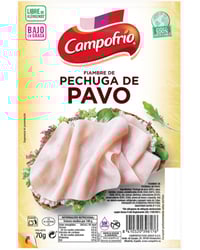 Fiambre de pechuga de pavo Campofrío lonchas 70 g