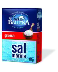 Sal marina La Ballena gruesa caja 1 kg