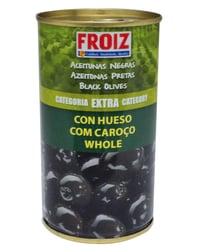 Aceitunas Froiz negras con hueso extra 185 g