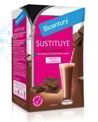 Batido polvo chocolate Sustituye Bicentury 5 u 225 g