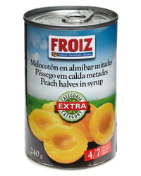 Melocotón Froiz almíbar en mitades extra 240 g