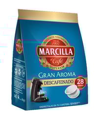 Café cápsulas Marcilla Senseo descafeinado 28 u