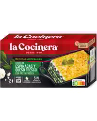 Lasaña de espinacas y queso La Cocinera 500 g