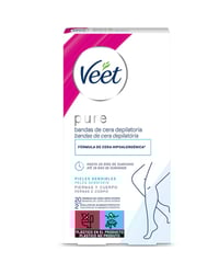 Cera depilatoria Veet fría corporal piel sensible 20 bandas