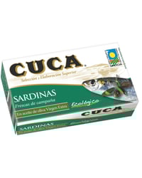 Sardina Cuca en aceite de oliva virgen extra ecológico fácil apertura 85 g