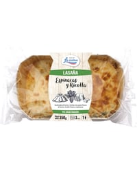 Lasaña vegetal La Cuina rellena de espinacas y queso ricotta gratinada 350 g