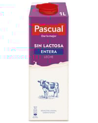 Leche Pascual sin lactosa entera 1 L