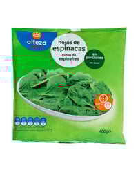 Espinaca hojas Alteza porciones 400 g