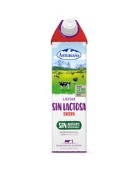 Leche Asturiana sin lactosa entera 1 l