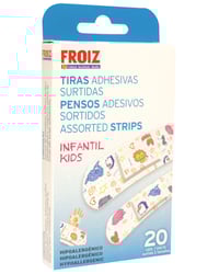 Tiras adhesivas Froiz infantil 2 tamaños 20 u