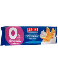 Galletas barquillo Froiz rellenas con sabor a nata 0% azúcar añadido 210 g